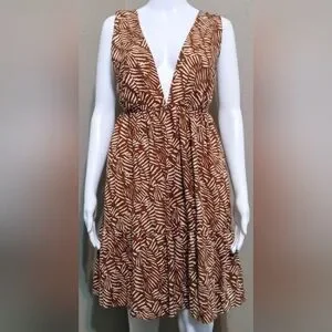 chinese dress ladies House of Harlow 1960 Women's Dress, Brown Multi, M at Amazon Women's  Clothing store